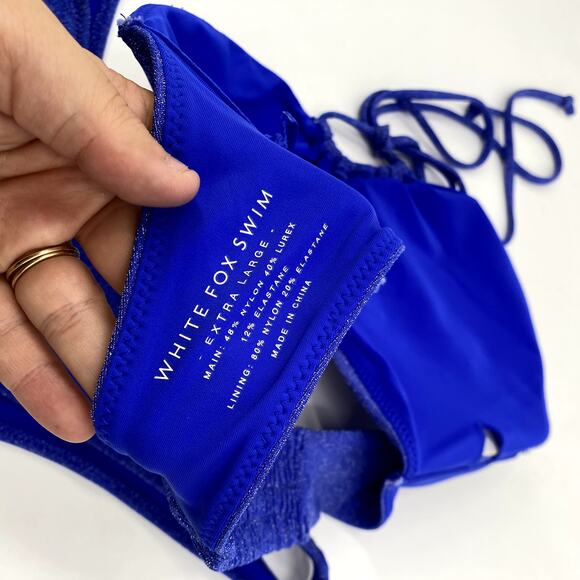 White fox blue sparkle bikini L/XL - Picture 4 of 5